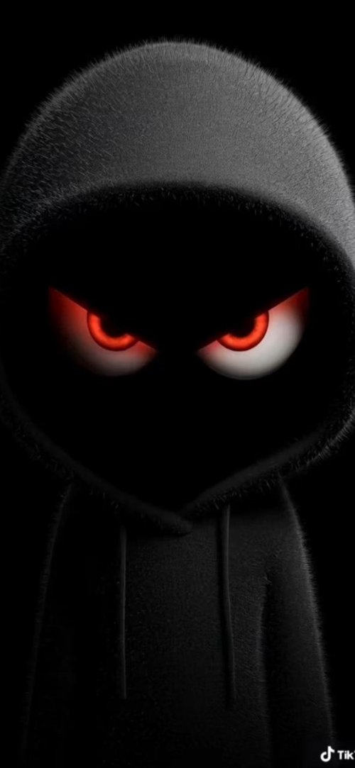 Dark Character with Red Eyes