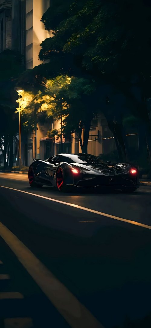 Dark Sports Car Night