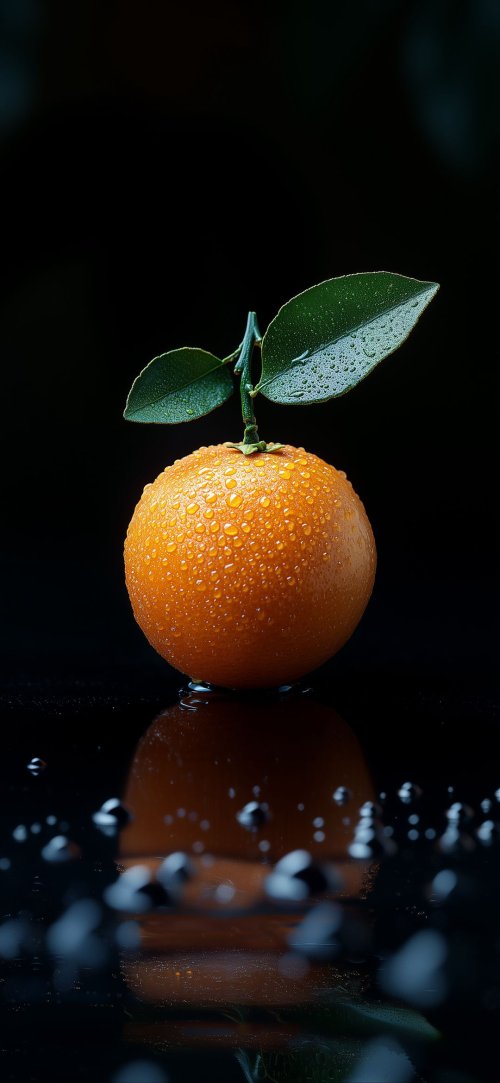 Dewy Orange on Black