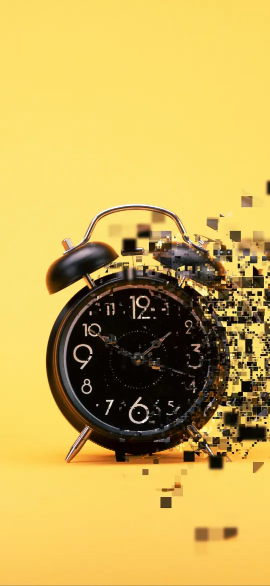 Disintegrating Clock on Yellow - Related OpersCraft wallpaper