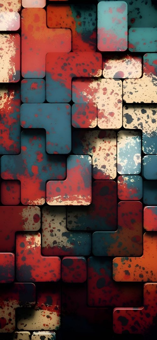Distressed Geometric Tile Pattern - Related OpersCraft wallpaper