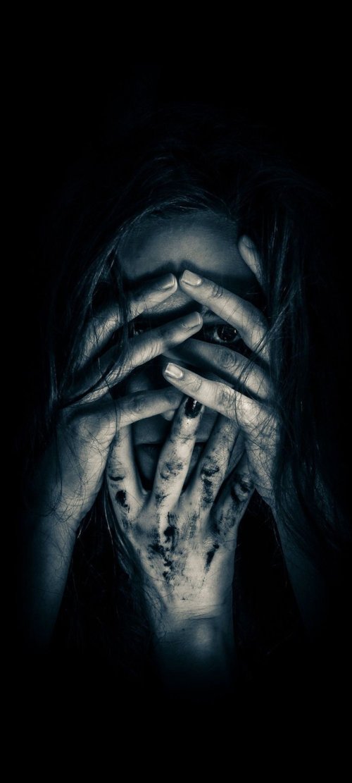 Distressed Hands Conceal Face - Related Darkify wallpaper