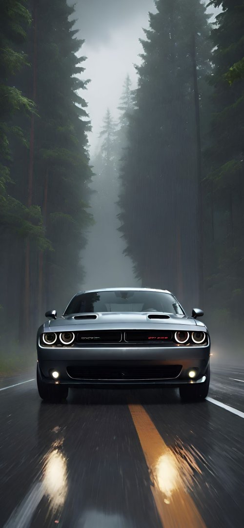 Dodge_Challenger_Forest_Road - Related OpersCraft wallpaper