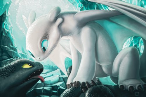 Dragon Encounter in Ice Cave