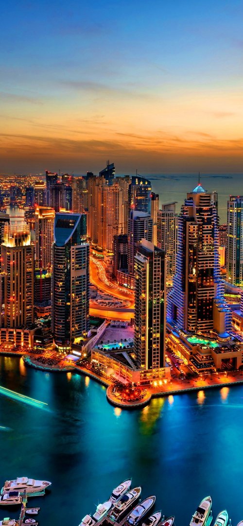 Dubai Marina at Sunset - Related StockWalls wallpaper