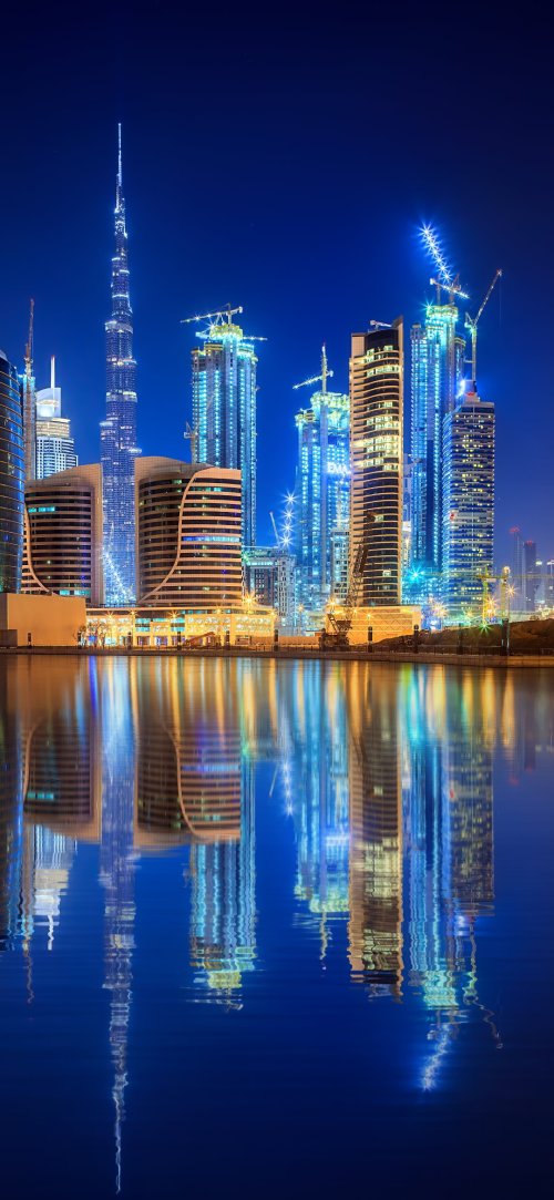 Dubai Skyline Night Reflection - Related OpersCraft wallpaper