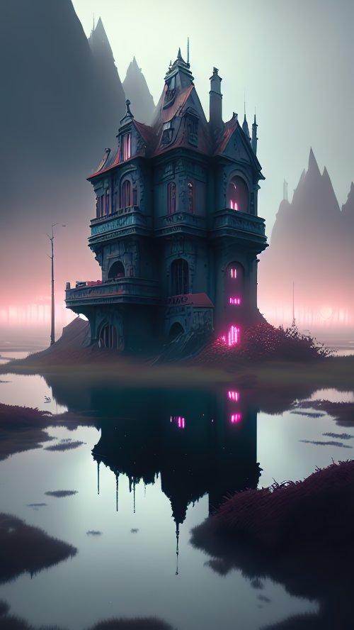 Eerie Mansion Reflection - Related OpersCraft wallpaper