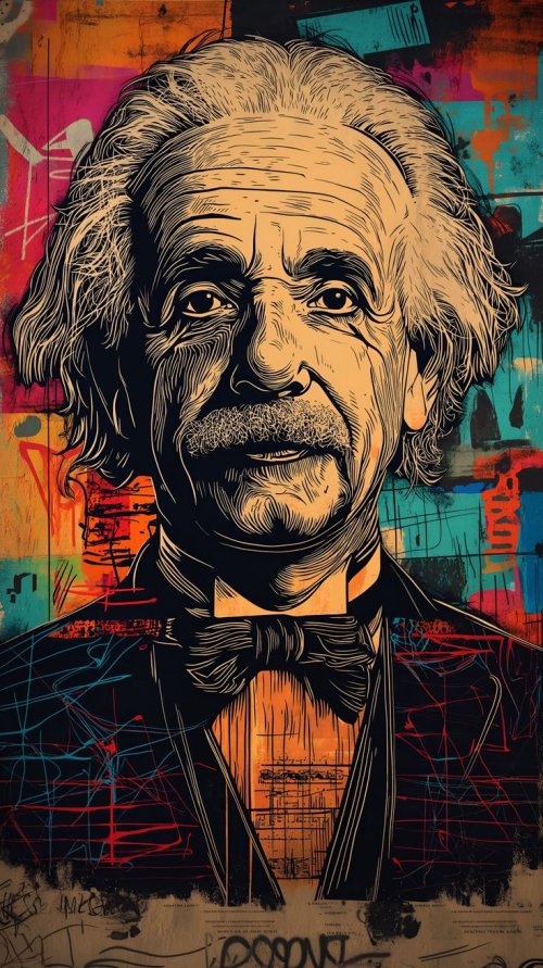 Einstein Graffiti Portrait - Related OpersCraft wallpaper