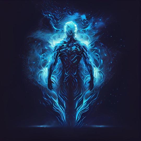 Electric Blue Figure - abstract Wallpaper