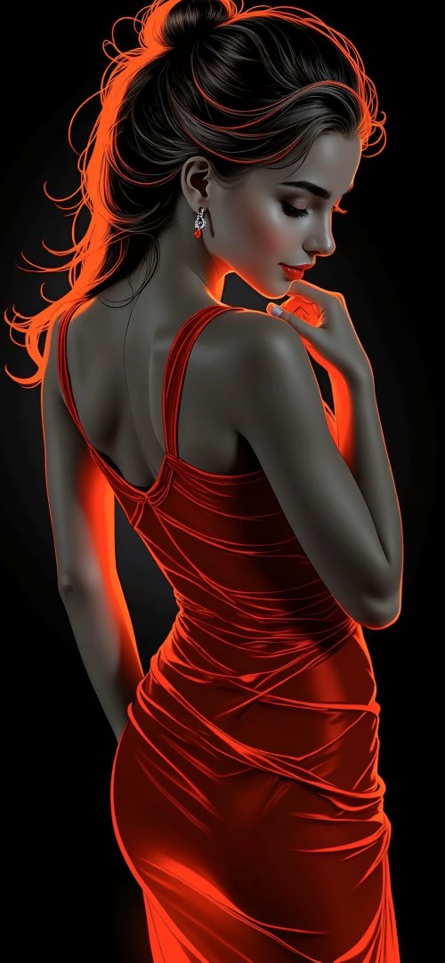Elegant Woman in Red - Related Desktop & Laptop wallpaper