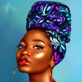 Elegant Woman with Turban - girl Wallpaper