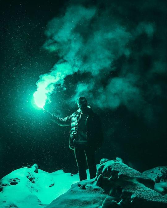 Emerald Flare Night Scene