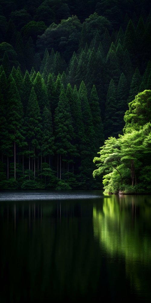 Emerald Forest Lake Reflection - Related StockWalls wallpaper