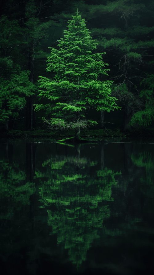 Emerald Tree Reflection - Related OpersCraft wallpaper