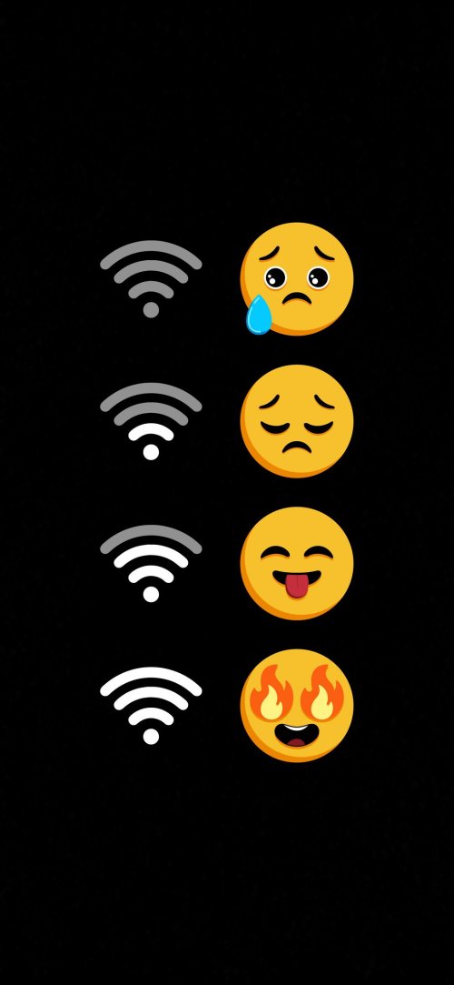 Emoji Wifi Moods - emoji Wallpaper