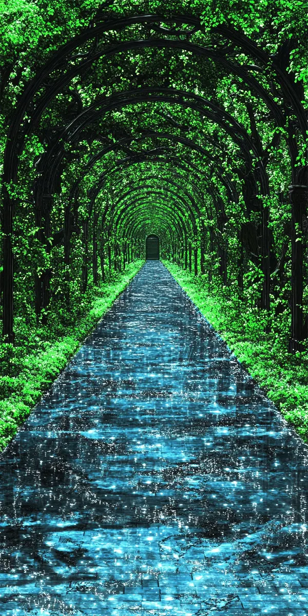 Enchanted Green Waterway Path