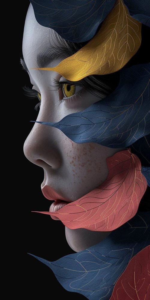 Enigmatic Face with Leaves - Related OpersCraft wallpaper