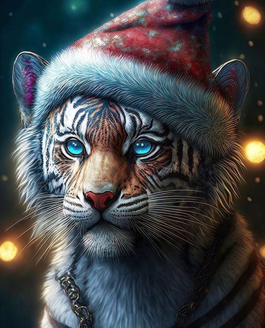 Festive Tiger Portrait