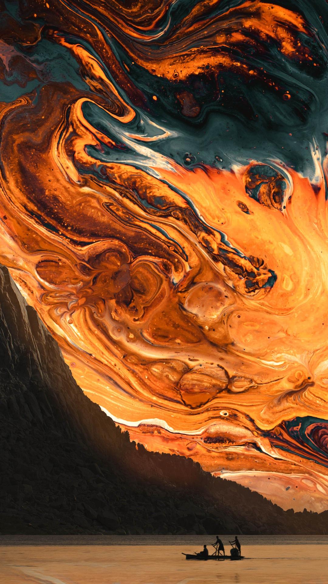 Fiery Abstract Landscape - Related StockWalls wallpaper