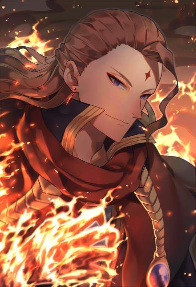 Fiery Anime Character Portrait - Related OpersCraft wallpaper