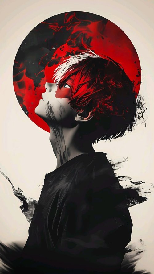 Fiery Anime Portrait - Related OpersCraft wallpaper