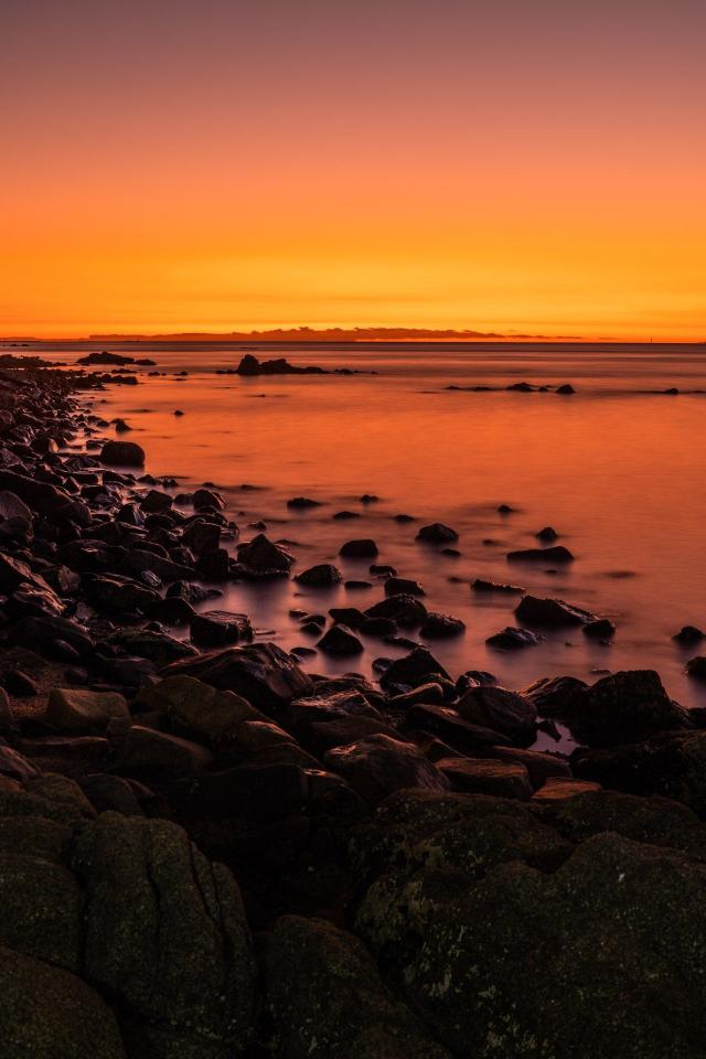 Fiery Coastal Sunset - Related StockWalls wallpaper