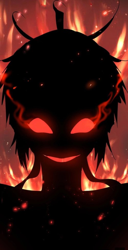 Fiery Demon Silhouette - Related OpersCraft wallpaper