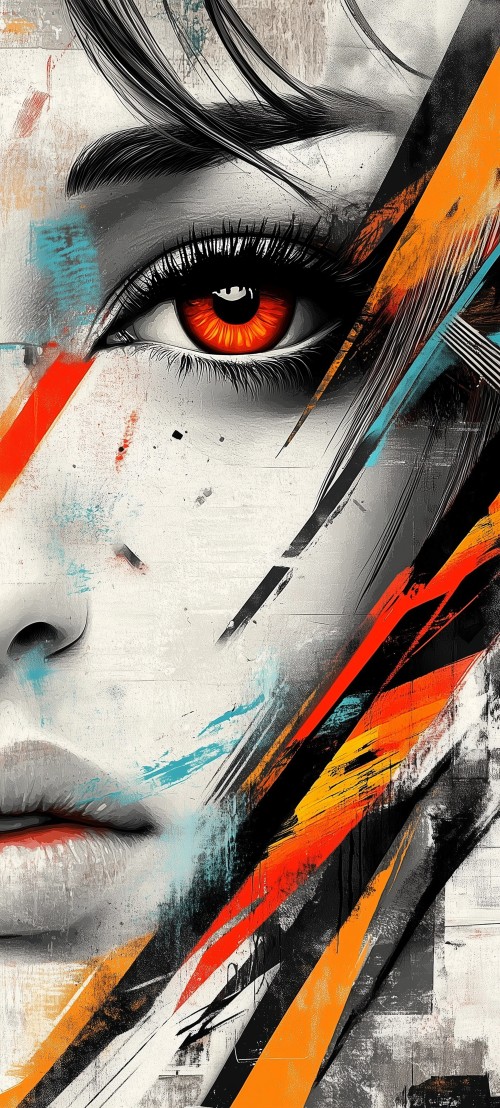 Fiery Eye Abstract Portrait - Related Tablet wallpaper