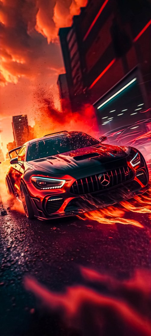 Fiery Mercedes AMG - Related OpersCraft wallpaper
