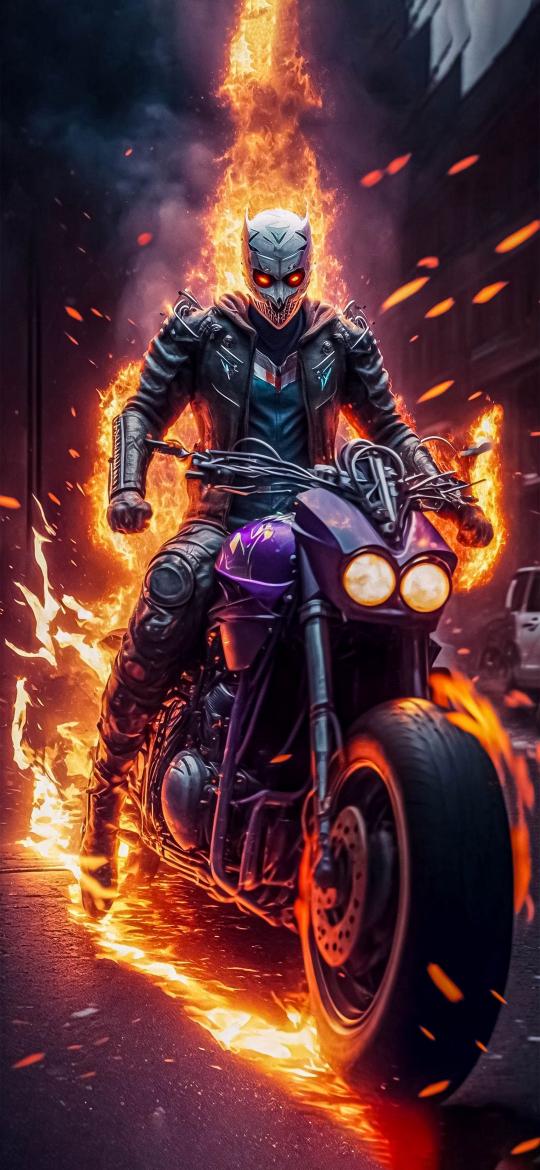 Fiery Motorcycle Rider - Related OpersCraft wallpaper