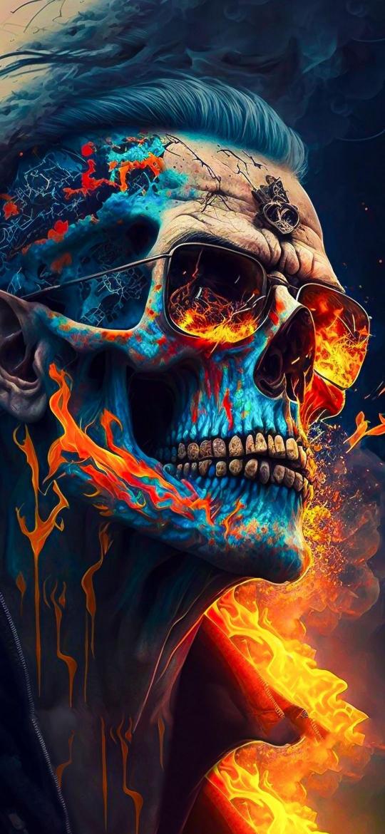 Fiery Skull with Shades - Related OpersCraft wallpaper