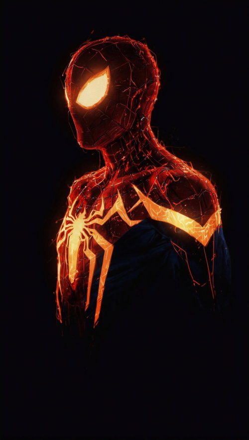 Fiery Spider-Man Portrait - Related OpersCraft wallpaper