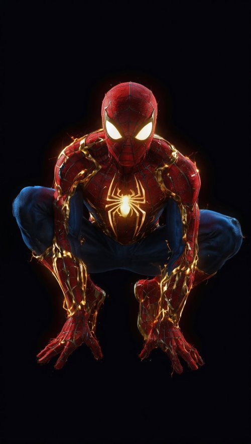 Fiery Spiderman Pose - Related OpersCraft wallpaper
