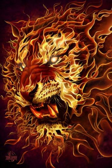Fiery Tiger Portrait - Related OpersCraft wallpaper
