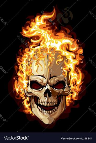 Flaming Skull Illustration - Related OpersCraft wallpaper