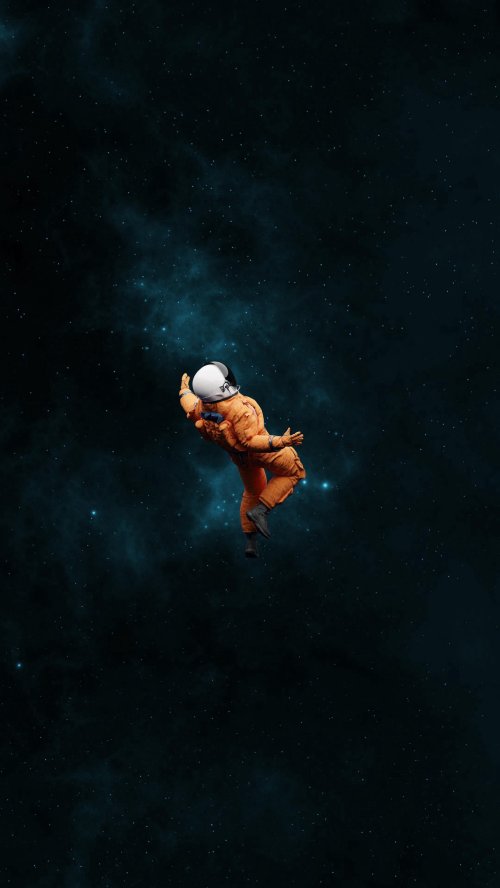 Floating Astronaut in Space