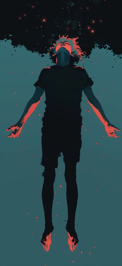 Floating Figure Cosmic Glow - Related Desktop & Laptop wallpaper
