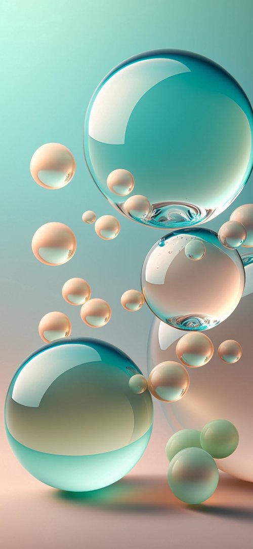 Floating Glass Spheres - Related StockWalls wallpaper