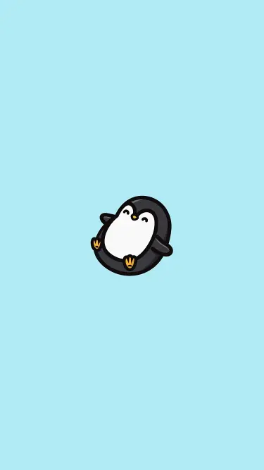 Floating Penguin Cartoon - animals Wallpaper