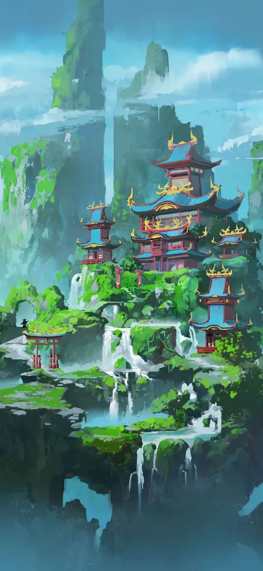 Floating Temple Landscape - Related Desktop & Laptop wallpaper