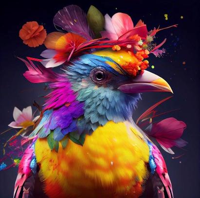 Floral Bird Portrait - Related OpersCraft wallpaper