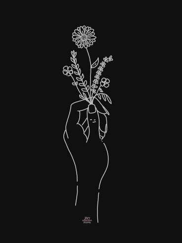 Floral Hand Line Art - Related OpersCraft wallpaper
