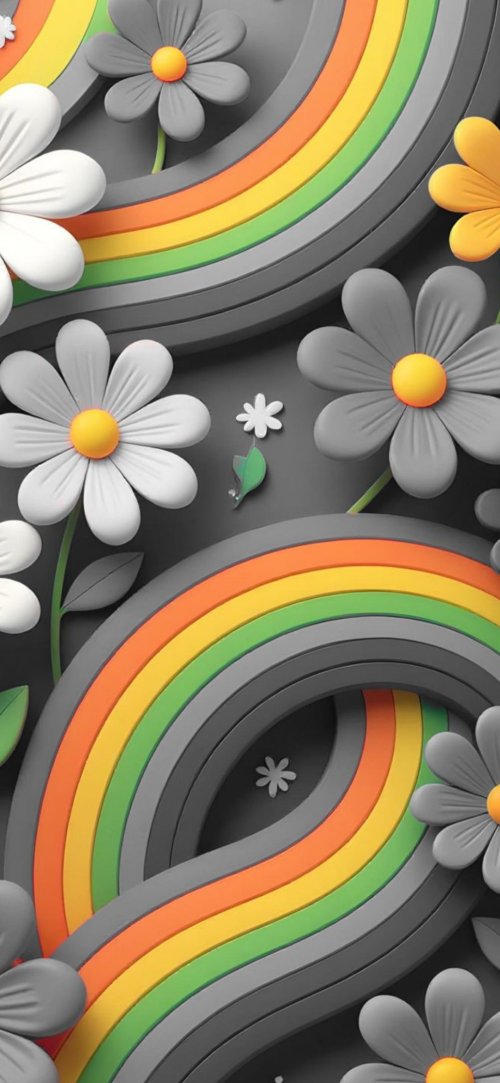 Floral Rainbow Design