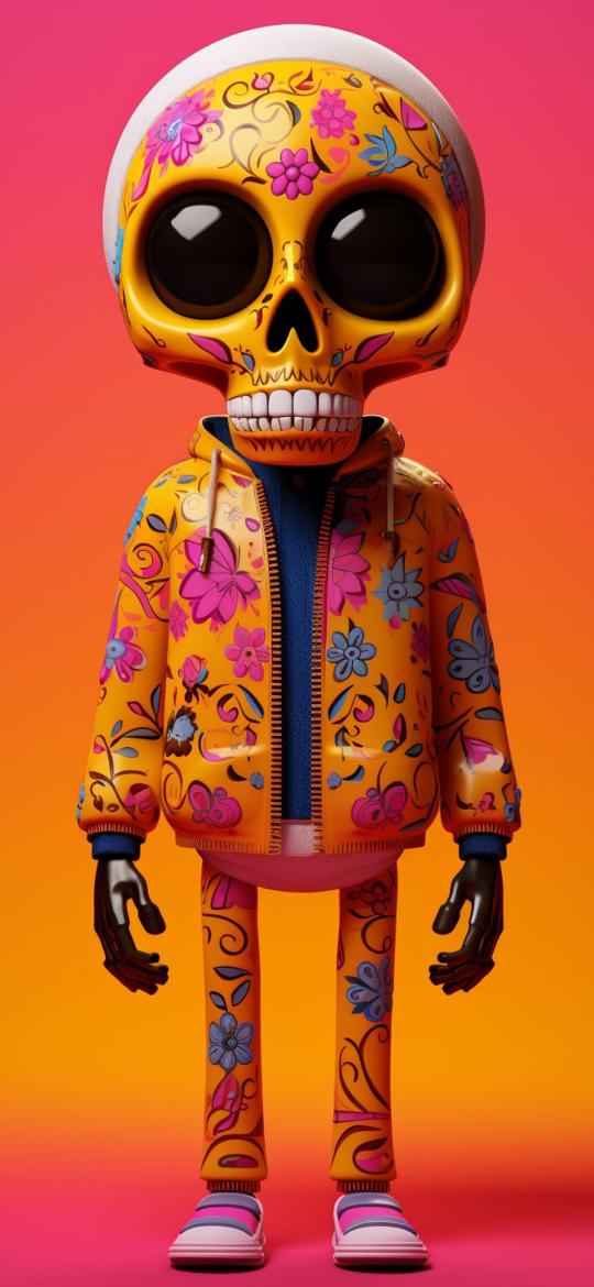 Floral Skull Hoodie