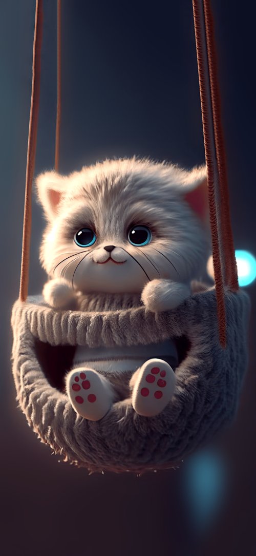 Fluffy Kitten Swing