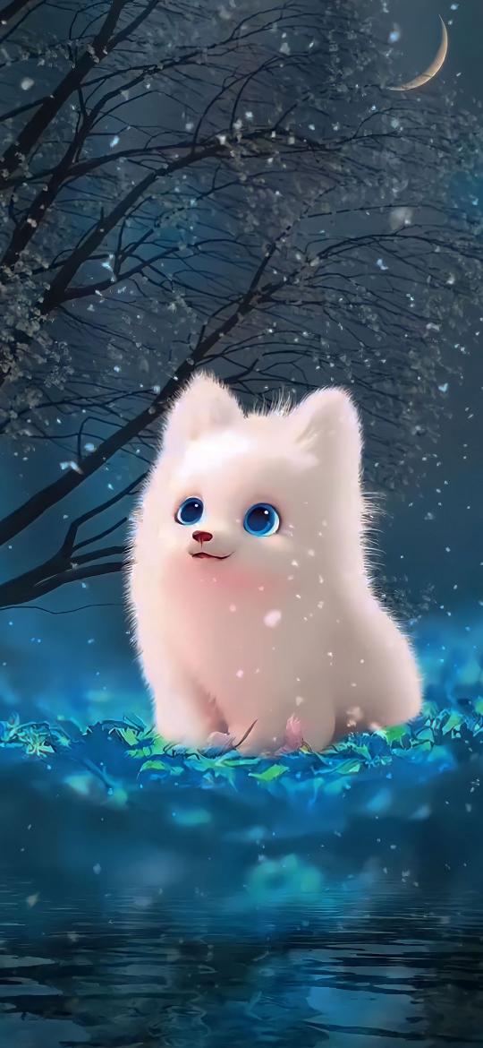 Fluffy Puppy Moonlight Serenade