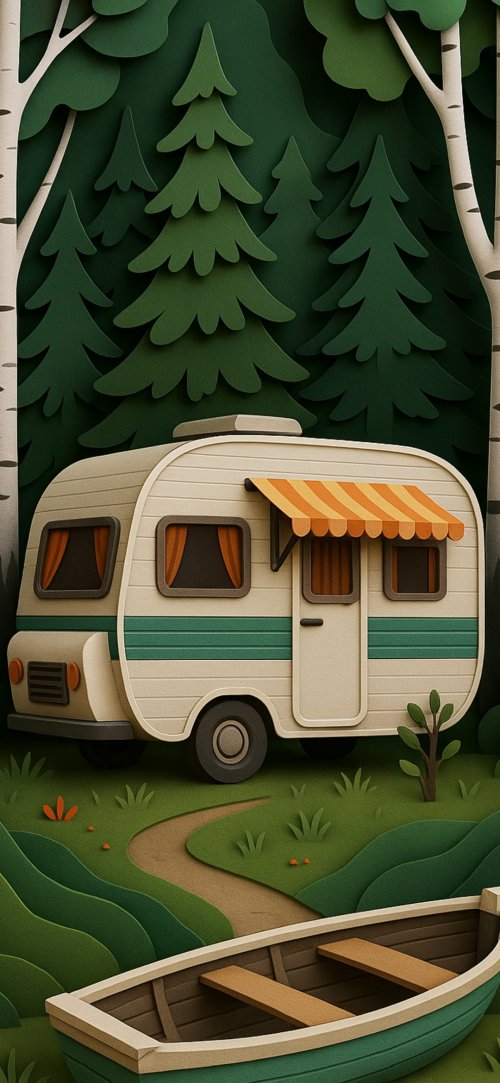 Forest Camper and Boat