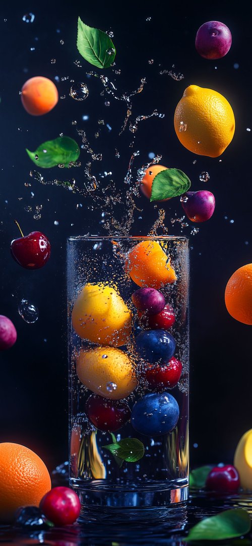 Fruit Splash in Glass