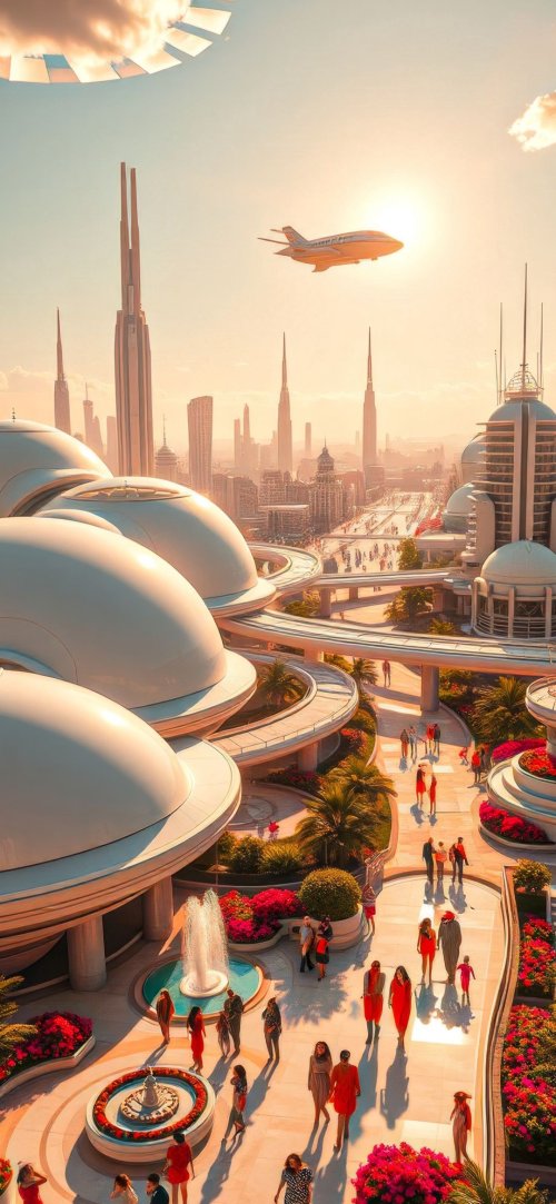 Futuristic City Promenade