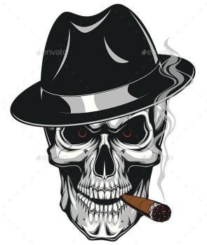 Gangster Skull with Cigar - Related OpersCraft wallpaper